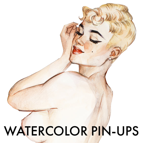 Watercolor Pin-Ups