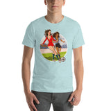 Portugal & Uruguay, Football Pin-Up, Short-Sleeve Unisex T-Shirt