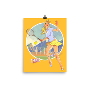 Tennis, Brazil Olympics, Poster