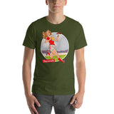 Denmark, Football Pin-Up, Short-Sleeve Unisex T-Shirt