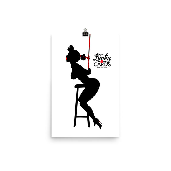 9 of clubs (Silhouette), Kinky Cards, Poster