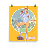 Fencing, Brazil Olympics, Poster