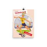 Sweden, Footbal Pin-Up, Poster