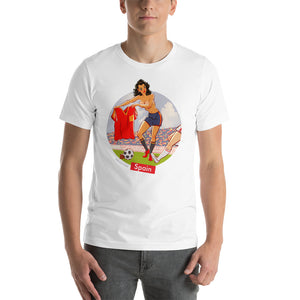 Spain, Football Pin-Up, Short-Sleeve Unisex T-Shirt