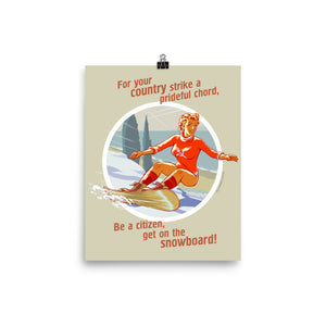 Snowboard, Sports Pin-Up, Poster