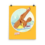 Diving, Brazil Olympics, Poster