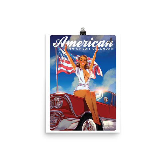 American Pin-Up Calendar, American Calendar, Poster