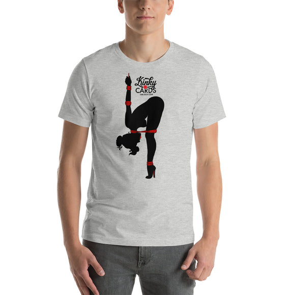 8 of clubs (Silhouette), Kinky Cards, Short-Sleeve Unisex T-Shirt