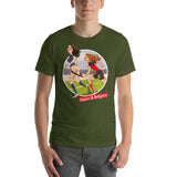 Japan & Belgium, Football Pin-Up, Short-Sleeve Unisex T-Shirt