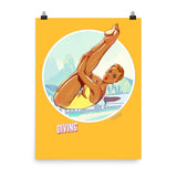 Diving, Brazil Olympics, Poster