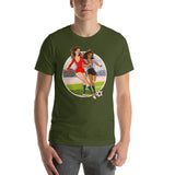 Portugal & Uruguay, Football Pin-Up, Short-Sleeve Unisex T-Shirt