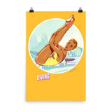 Diving, Brazil Olympics, Poster