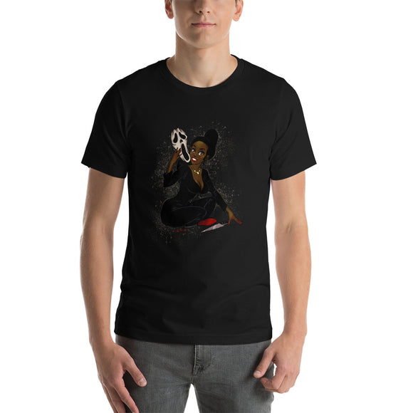 Ghostface from the Scream - Tiana, Maniac Princesses, Short-Sleeve Unisex T-Shirt