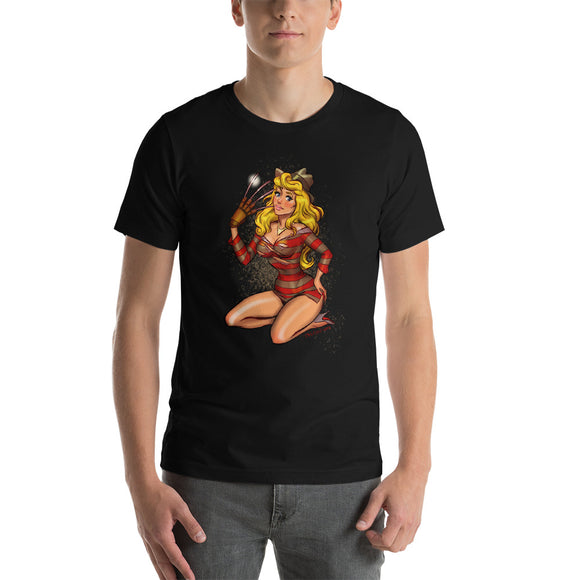 Freddy Krueger from the Nightmare on The Elm Street - Aurora, Maniac Princesses, Short-Sleeve Unisex T-Shirt