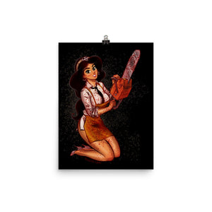 Leatherface from Texas Chainsaw Massacre - Jasmine, Maniac Princesses, Poster