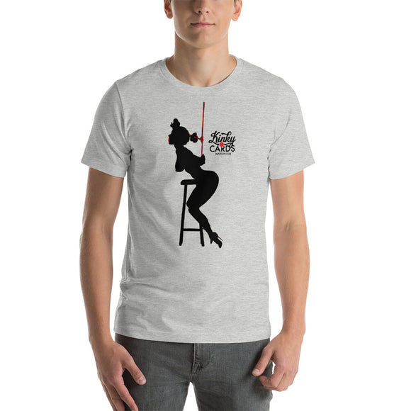 9 of clubs (Silhouette), Kinky Cards, Short-Sleeve Unisex T-Shirt