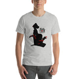 7 of clubs (Silhouette), Kinky Cards, Short-Sleeve Unisex T-Shirt