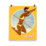 Pole Vault, Brazil Olympics, Poster