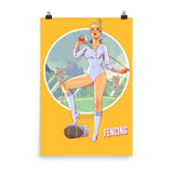 Fencing, Brazil Olympics, Poster