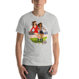 Portugal & Uruguay, Football Pin-Up, Short-Sleeve Unisex T-Shirt