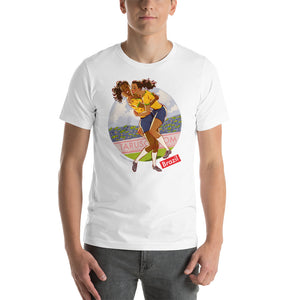 Brazil, Football Pin-Up, Short-Sleeve Unisex T-Shirt