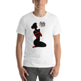 6 of clubs (Silhouette), Kinky Cards, Short-Sleeve Unisex T-Shirt