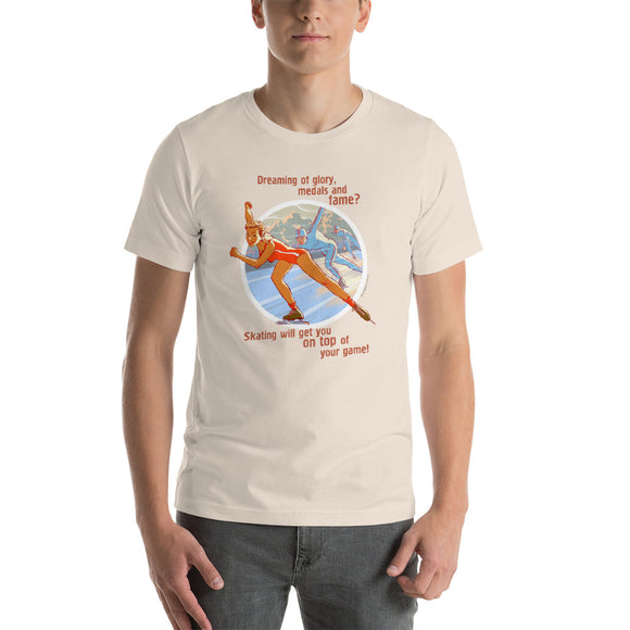 Skating, Sports Pin-Up, Short-Sleeve Unisex T-Shirt