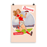 Denmark, Footbal Pin-Up, Poster