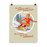 Snowboard, Sports Pin-Up, Poster