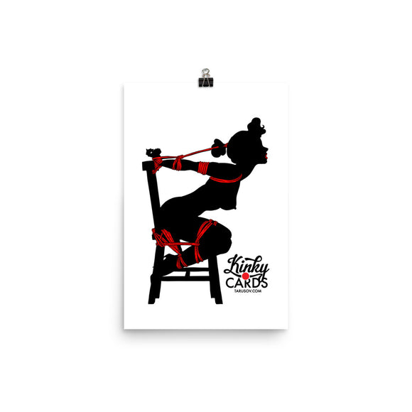 5 of clubs (Silhouette), Kinky Cards, Poster