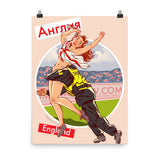 England, Footbal Pin-Up, Poster