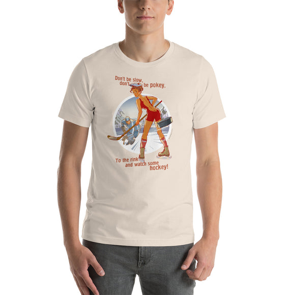 Hokey, Sports Pin-Up, Short-Sleeve Unisex T-Shirt