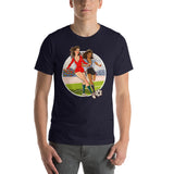 Portugal & Uruguay, Football Pin-Up, Short-Sleeve Unisex T-Shirt