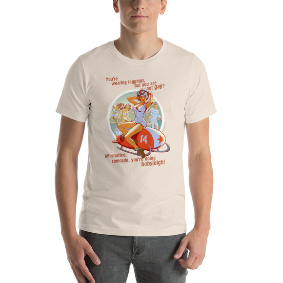 Bobsley, Sports Pin-Up, Short-Sleeve Unisex T-Shirt