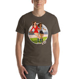 Portugal & Uruguay, Football Pin-Up, Short-Sleeve Unisex T-Shirt