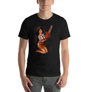 Leatherface from Texas Chainsaw Massacre - Jasmine, Maniac Princesses, Short-Sleeve Unisex T-Shirt