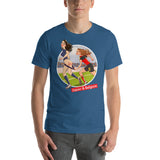 Japan & Belgium, Football Pin-Up, Short-Sleeve Unisex T-Shirt