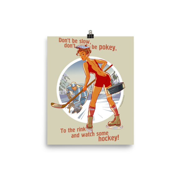 Hokey, Sports Pin-Up, Poster