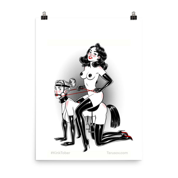 Riding, KinkTober Premium Matte vertical posters