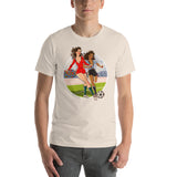 Portugal & Uruguay, Football Pin-Up, Short-Sleeve Unisex T-Shirt