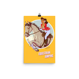 Equestrian Jumping, Brazil Olympics, Poster