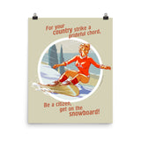 Snowboard, Sports Pin-Up, Poster