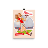 Denmark, Footbal Pin-Up, Poster