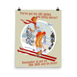 Skis, Sports Pin-Up, Poster