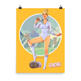 Fencing, Brazil Olympics, Poster