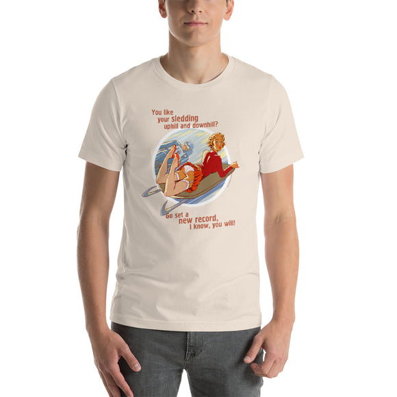 Sledge, Sports Pin-Up, Short-Sleeve Unisex T-Shirt