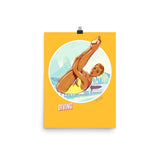 Diving, Brazil Olympics, Poster