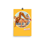 Wrestling, Brazil Olympics, Poster