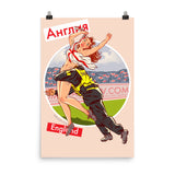 England, Footbal Pin-Up, Poster