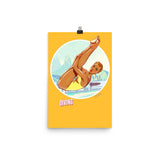 Diving, Brazil Olympics, Poster